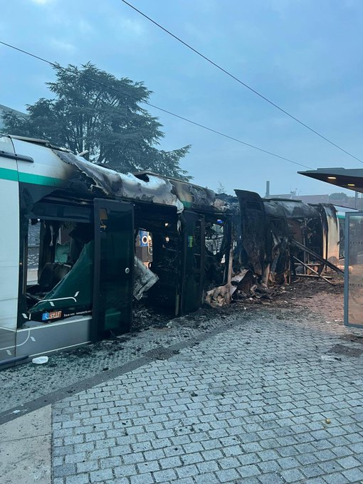 Incendie de tramways à Bordeaux